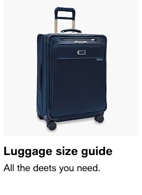 Luggage size guide, All the deets you need