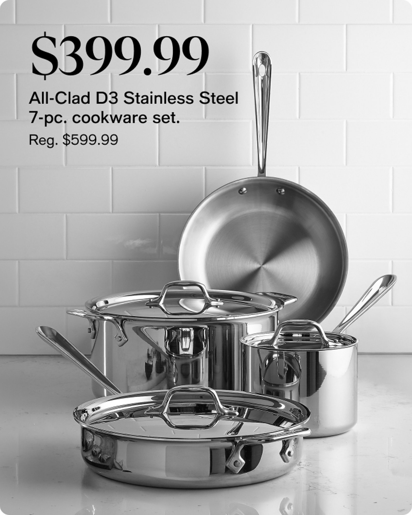 Home-Offercards-Our top deals-All clad cookware set